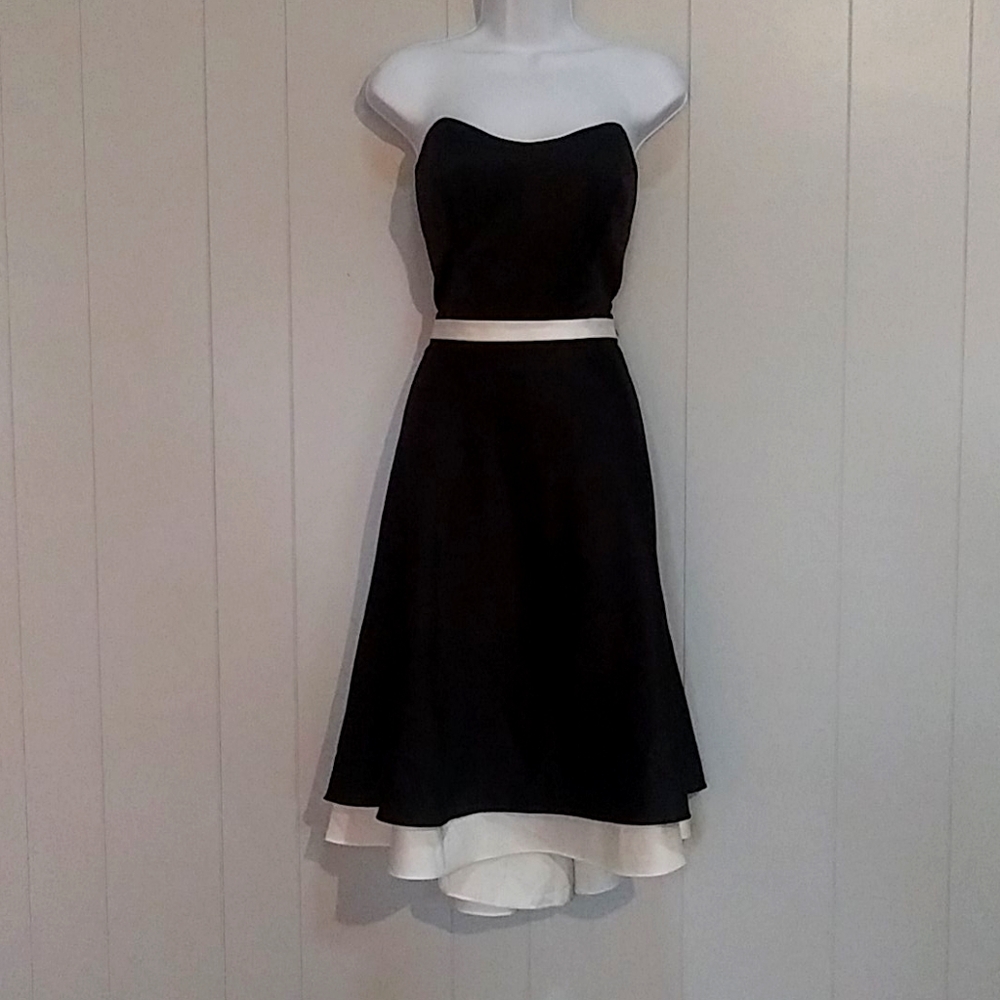 Alfred Angelo Bridesmaid/Social Dress Black/Ivory